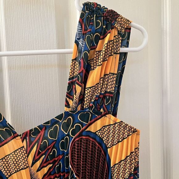 Junya Watanabe Comme des Garcons Asymmetrical Printed Pleated Dress Women's S - Picture 8 of 16